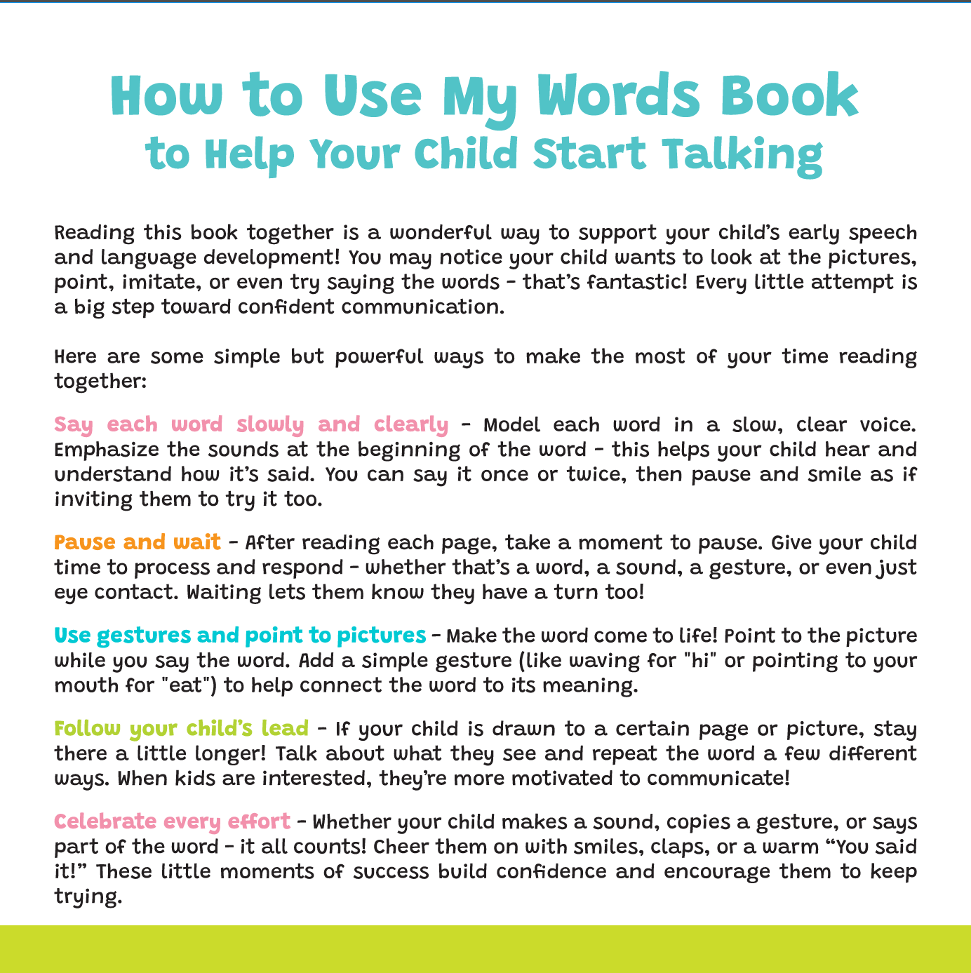 My Words Book – Easy First Words Toddlers Can Actually Say! Written by a Speech Therapist | Speech Development Board Book for Kids Ages 1-4