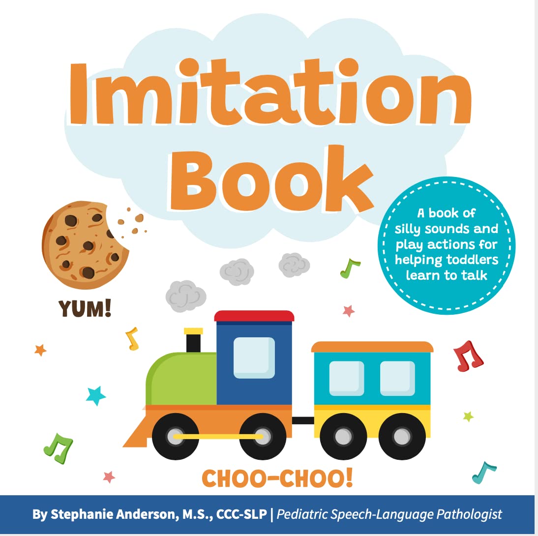 Imitation Book – Interactive & Fun Learn to Talk Board Book for Toddlers Ages 0-4 | Written by a Speech Therapist