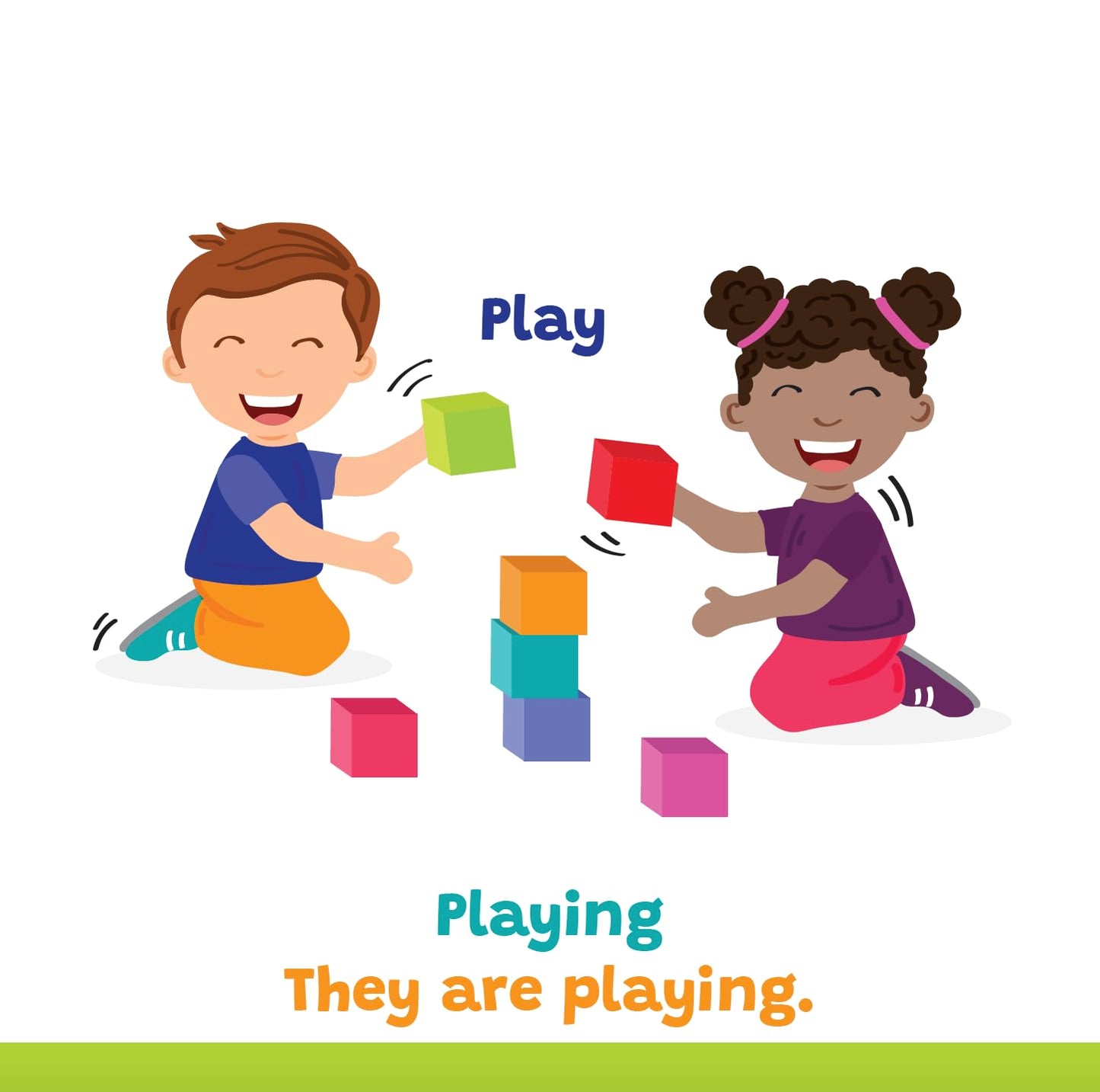 Action Book: Children's Board Book for Learning Verbs For Toddlers Ages 1-4, Written by a Speech Therapist