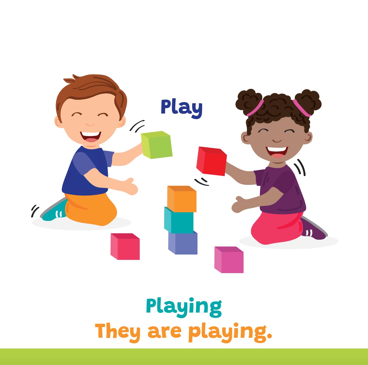 Action Book: Children's Board Book for Learning Verbs For Toddlers Ages 1-4, Written by a Speech Therapist