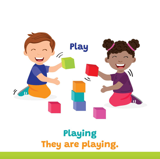 Action Book: Children's Board Book for Learning Verbs For Toddlers Ages 1-4, Written by a Speech Therapist